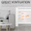 Homcom HOMCOM Modern Radiator Cover Cabinet Slatted Design MDF White Medium 3