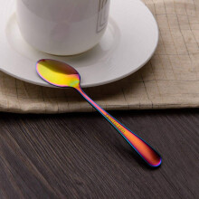 Rainbow Color TeaSpoons Coffee Spoon Cake Spoon Stainless Steel Set of 12 Pieces (Coffee Scoops)