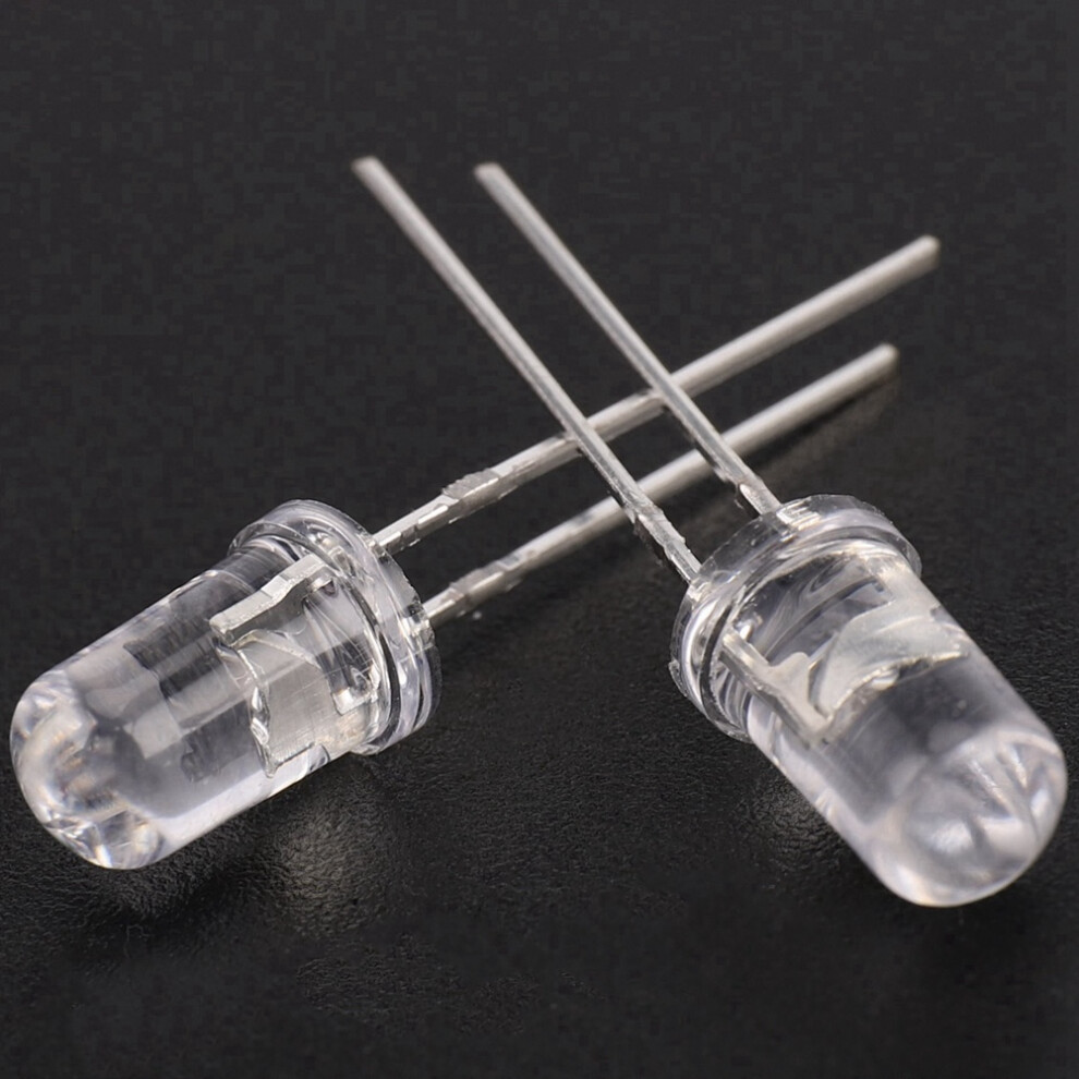 200 Pcs 5Mm Led Diode Lights 3V 20Ma Bulb Lamps Electronics Components Emitting Diodes White/Light 4713070359904