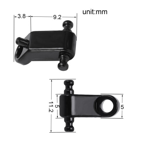 4 Pcs Electric Guitar Roller String Tree String Retainer - Black 1