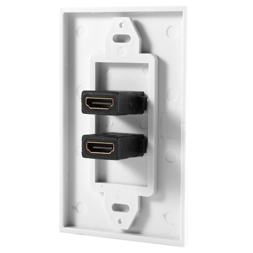 2X  2- Wall Face Plate Panel Outlet 1080P Cover Coupler Socket HOT 2