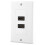 2X  2- Wall Face Plate Panel Outlet 1080P Cover Coupler Socket HOT 4