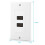 2X  2 Anschluss Wand Panel Panel Buchse 1080P Abdeckungs Koppler Buchse Hot 5