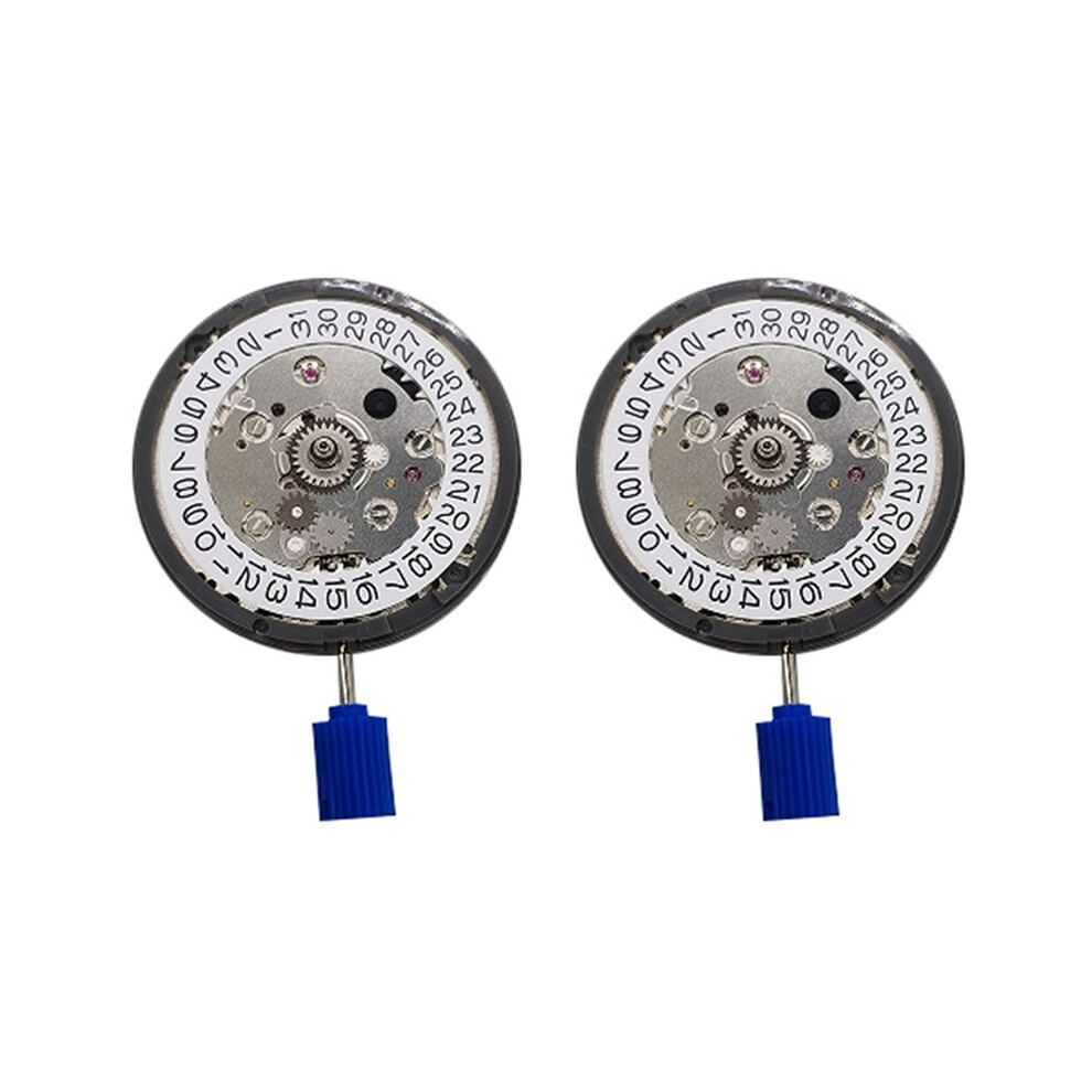 2X Nh34 High-Precision Watch Movement Nh34 Gmt Function Calendar 3O'clock Automatic Movement Mechanism- Calendar White 4713271592520