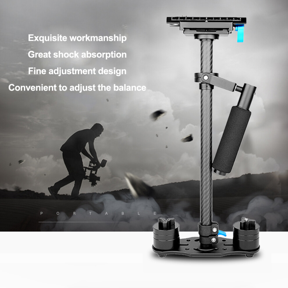 Yelangu S60t Carbon Fiber Handheld Stabilizer With Quick Release Plate Compatible With Dslr Cameras(Black) Black 3245407322806