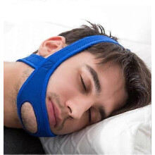 (blue)Anti Snoring Chin Strap for CPAP Users, Adjustable Snore Stopper Device, Effective Snoring Solution & Anti Snore Mask for Adults