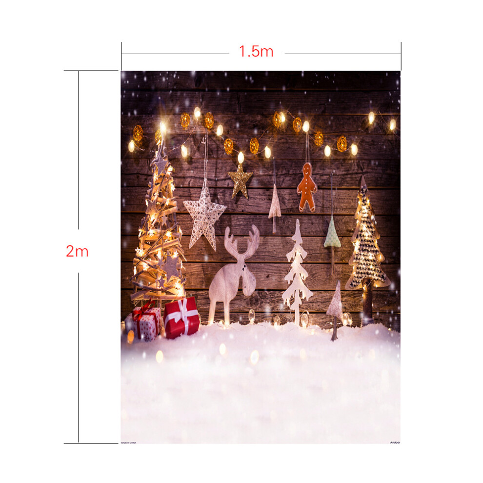 Andoer 1.5X2m 5X7ft Christmas Theme Background Foldable Polyester Fibre Photography Backdrop For Newborn Portrait Party 6 Models 3330080032569