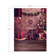 Andoer 1.5*2m/5*7ft Christmas Theme Photography Backdrop Foldable Polyester Fibre for Newborn Portrait Christmas Party 6 Models Option