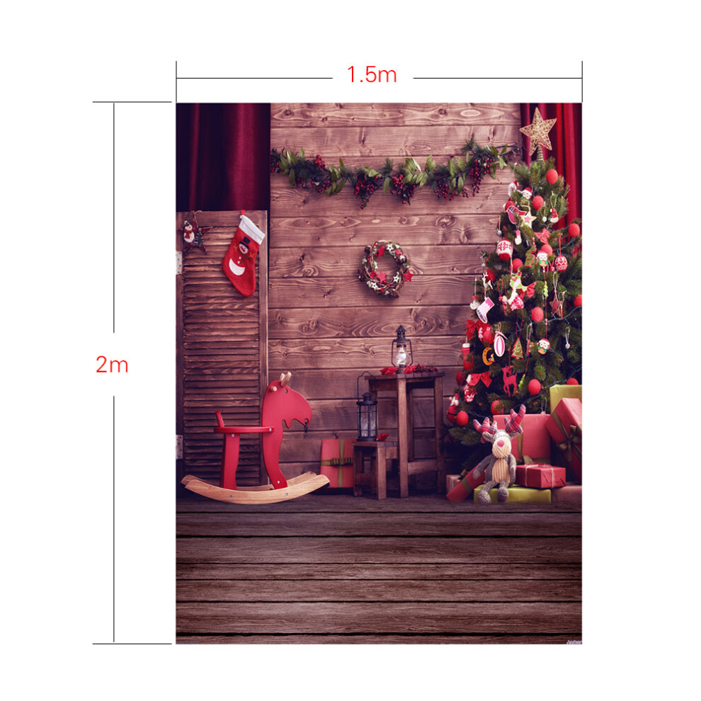 Andoer 1.5*2M/5*7Ft Christmas Theme Photography Backdrop Foldable Polyester Fibre For Newborn Portrait Christmas Party 6 Models Option 3637952723069