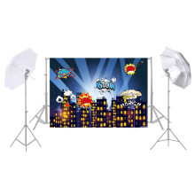 Fondo fotográfico Andoer de 1,5 * 2,1 m/5 * 7 pies con temática de superhéroes, ideal para fotografía de bebés y niños.