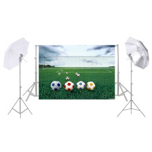 Andoer 1.5 * 2.1m/5 * 7ft Fondo de pared para fotografía de portería de fútbol con red para estudio fotográfico Pros