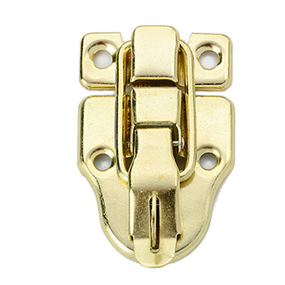(Yellow-Perforated) Metal Toolbox Lock Latch, Adjustable Duckbill Buckle 6424024434438