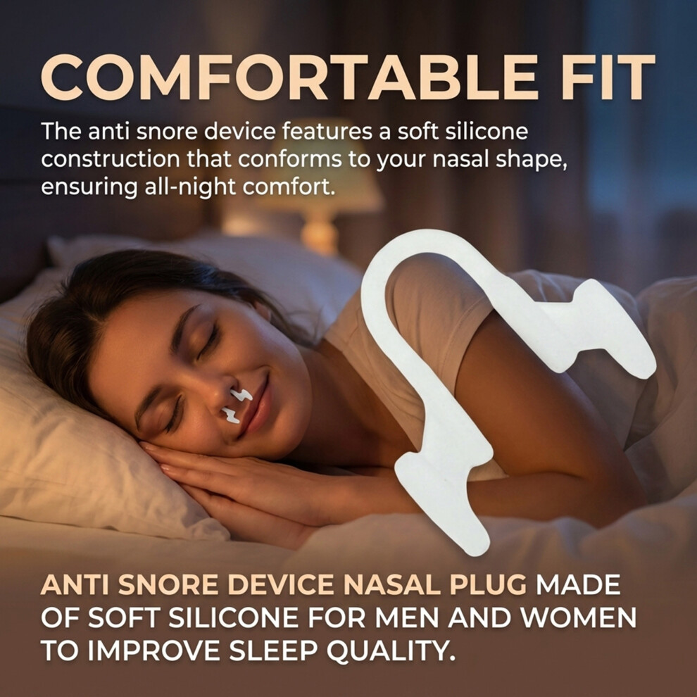 Dachuang Beauty (Upgraded White) Soft Silicone Anti-Snore Nasal Plug For Better Sleep