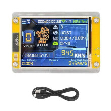 Verbesserter 950KH/S Bitcoin Solo Miner NMMiner mit 2,8 Zoll  Display Bitcoin Crypto Solo Lottery Miner NerdMiner