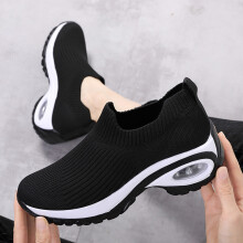 (Black, 36) Women\'s Fly-Knit Sneakers for Daily Commute