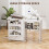 Homcom HOMCOM Folding Sewing Table Rolling Craft Table with Drop Leaf Wheels White 5
