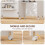 Homcom HOMCOM Folding Sewing Table Rolling Craft Table with Drop Leaf Wheels White 7