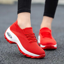(red, 42) Women\'s Fly-Knit Sneakers for Daily Commute