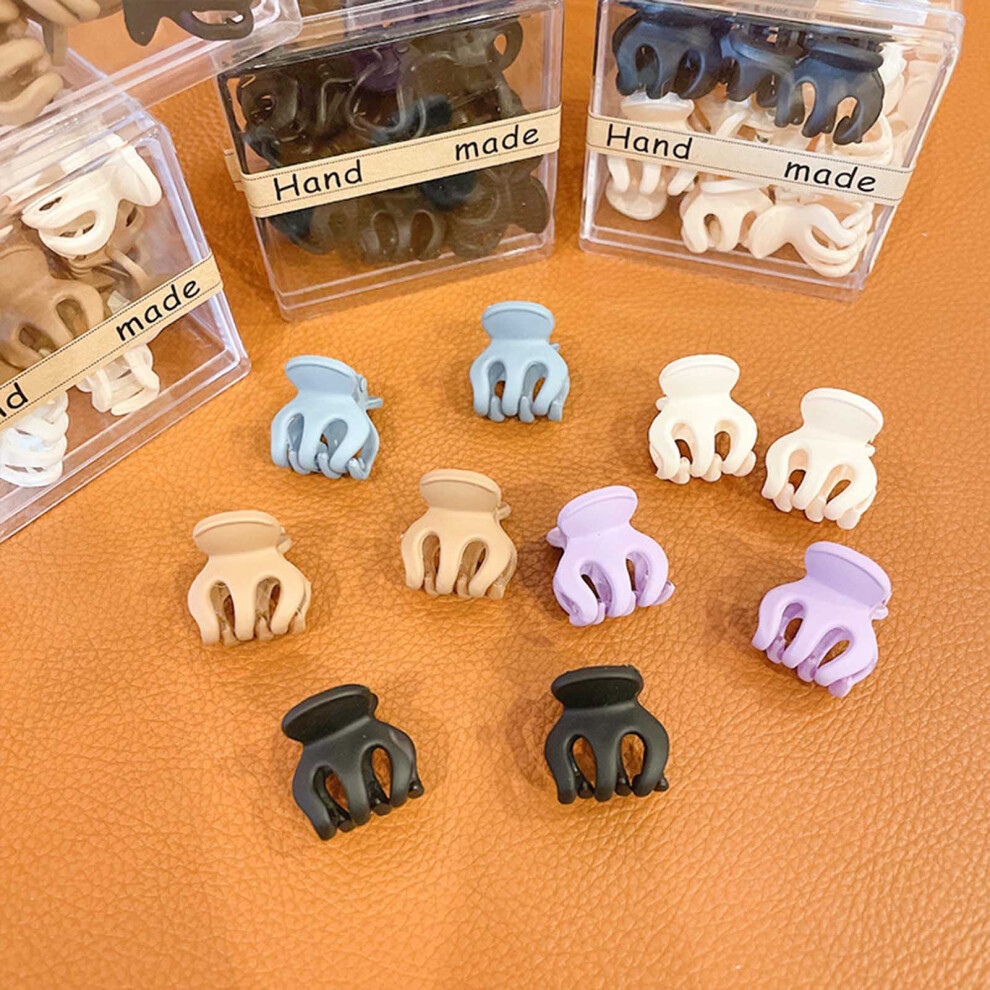 Roc-Electron (Mixed Color) 10Pcs Mini Hair Claw Clips Non-Slip For Women