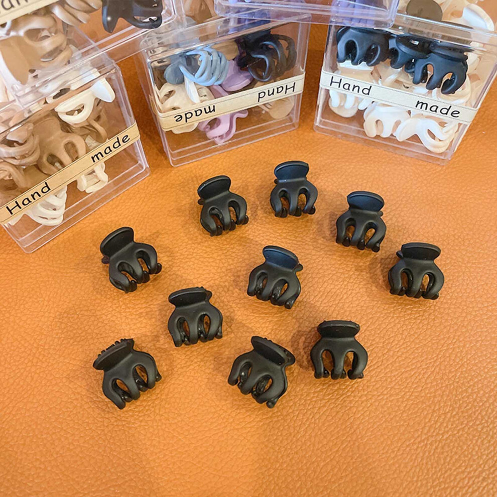 Roc-Electron (Black) 10Pcs Mini Hair Claw Clips Non-Slip For Women