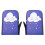 (Cloud, One Size) Motorcycle Handlebar Gloves Windproof Warm Covers 2