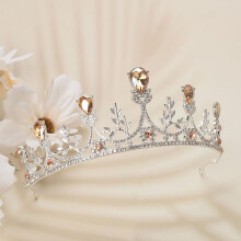 (L style) Sparkling Rhinestone Princess Crown for Bride & Bridesmaid