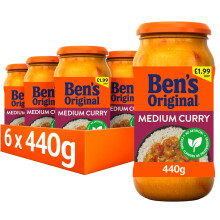 Bens Original Medium Curry Sauce 440g (Pack of 6)