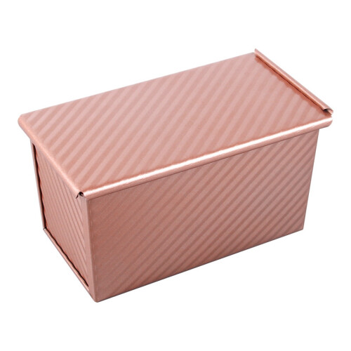 Baking Pullman Loaf Pan with Cover,Bread Pan with Lid,Nonstick Rectangle Corrugated Toast Box for Oven, Dough Cavity 1