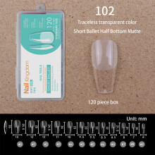 (102 Short Ballet) Multi-Shape Acrylic Nail Molds - Ultra Thin for Salon & Cosplay