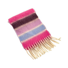 (Color No. 4)Kids Rainbow Scarf with Fringes, Soft Comfortable Warm Neck Warmer, Stylish Cold Weather Accessory for Boys Girls, Color No. 6