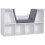 Homcom HOMCOM Cube Bookshelf Organizer with Reading Seat, Six Cubes, White 2