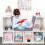 Homcom HOMCOM Cube Bookshelf Organizer with Reading Seat, Six Cubes, White 8