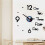 (Black) 3D Frameless Wall Clock, DIY Stickers, Silent for Home 2