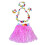 (Pink) Hawaiian Luau Mini Skirts Set - Multicolor Dance Skirts 2