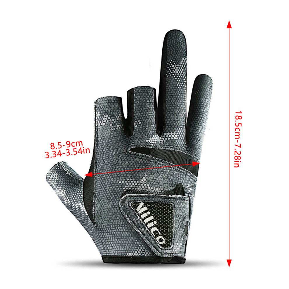 Photos - Other for Fishing  Breathable Non-Slip Fishing Gloves for Men & Women(Black, L)
