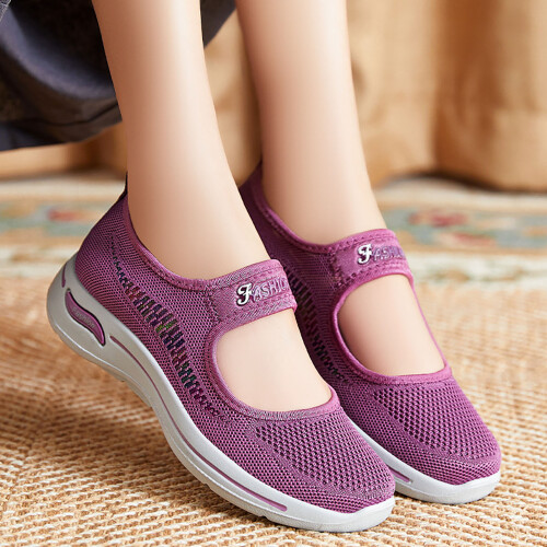 (Purple, 36) Mom\'s Non-Slip Soft Sole Flats - Gift 1