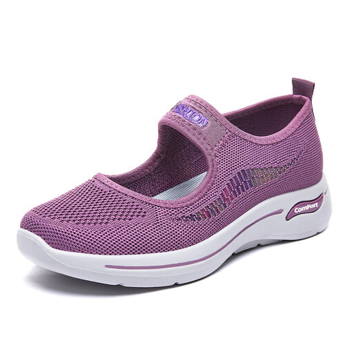 (Purple, 36) Mom\'s Non-Slip Soft Sole Flats - Gift 2