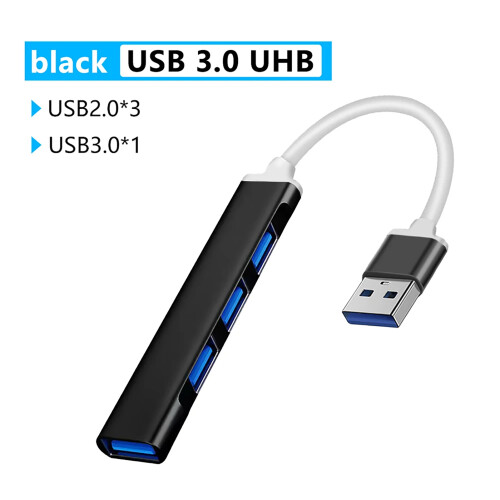 (Black, USB) Type-C Docking Station for Mac/Windows - USB Hub