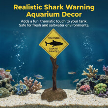 (Yellow Sign Box) Waterproof Cartoon Resin Road Sign for Aquarium