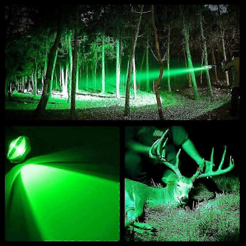 2Pcs VASTFIRE Green Light LED Flashlight High Lumen 250 Yards Zoomable Waterproof Torch Night Vision 1