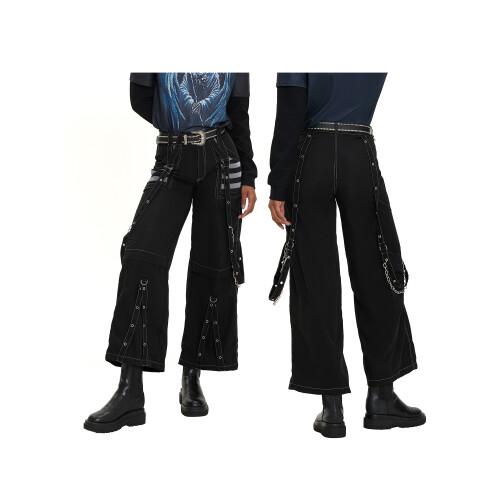 (L, White) Γυναικείο τζιν cargo, παντελόνι streetwear 2