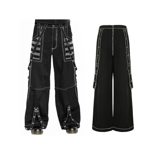 (L, White) Γυναικείο τζιν cargo, παντελόνι streetwear 2