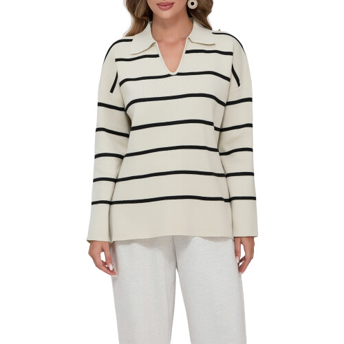 (S, Milky White) Pulls confortables pour le streetwear. 1