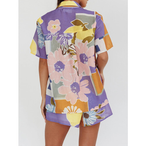 (XL, Purple) Completo da donna: due pezzi. 1