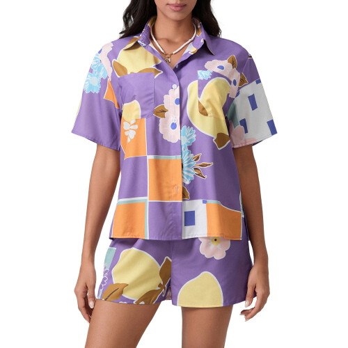 (XL, Purple) Completo da donna: due pezzi. 2