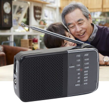 Portable AM FM Shortwave Radio Small 2 x AA Black