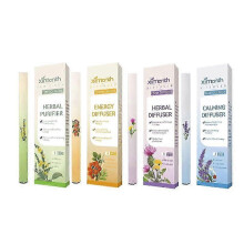 (1Set) 1-5x Herbal Diffuser Air Fresheners Pen Bundles for Fresh Breath, Body Care Air Fresheners Pen with Mullein, Thyme, Guarana, Green Tea Extract