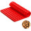 (Red) Silicone Baking Mat - 1cm With Knobs For Making Dog Snacks 1