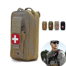 (Tan) EVAGO Molle Medical Pouch, Tourniquet Holder Tactical First Aid Pouch, Ifak Pouch, Emergency Survival Bag For Camping