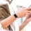 Echtleder-Uhrenarmband für Fitbit Charge 5/6 Beige 4